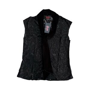 Goth Black Sleeveless Blouse